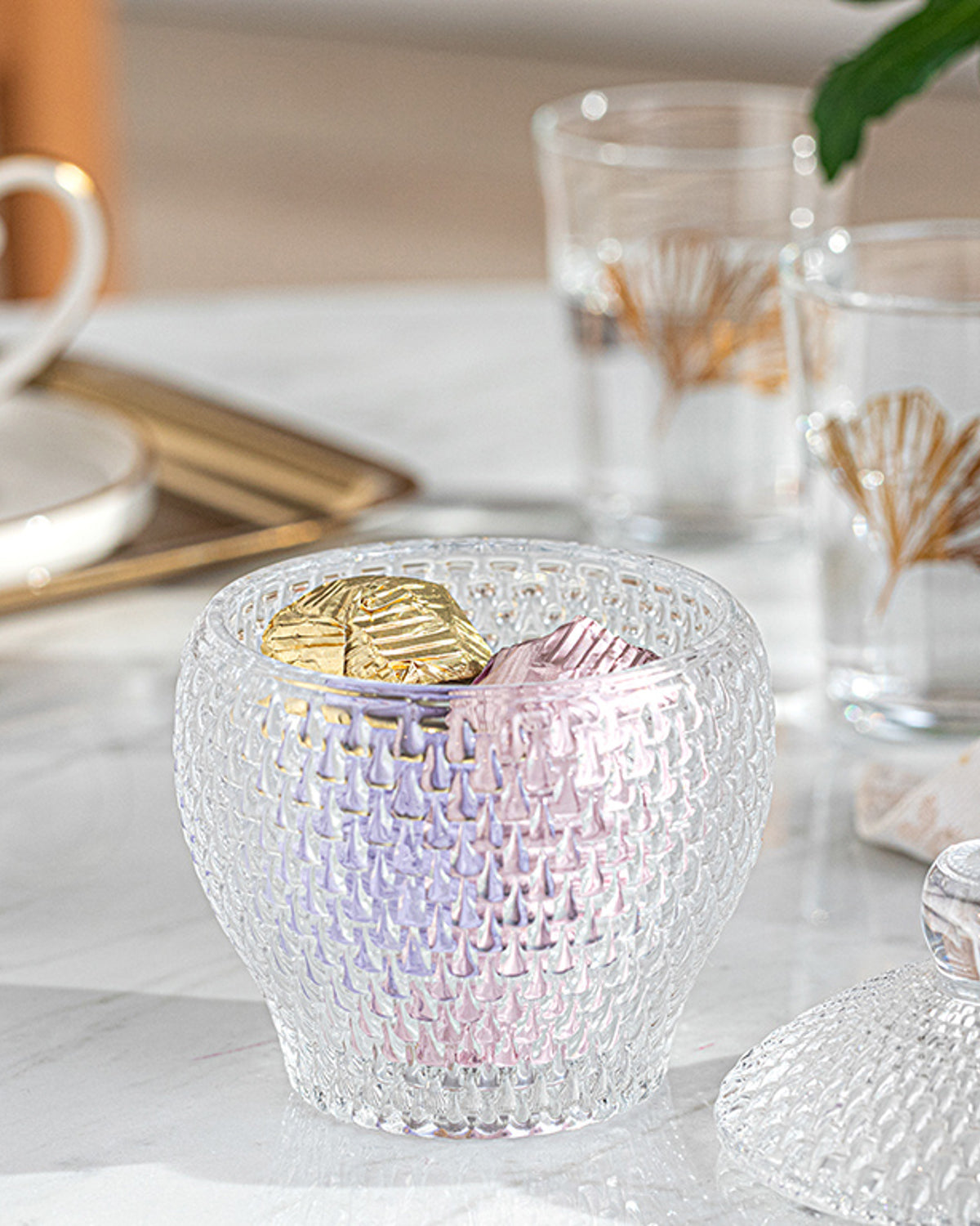 Bella Glass Sugar Bowl Transparent (view 2)