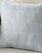 Dandelion Embroidered Cushion 45x45 cm Blue