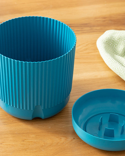 Bloom Plastic Flower Pot Blue - 18x18x16 cm (view 2)