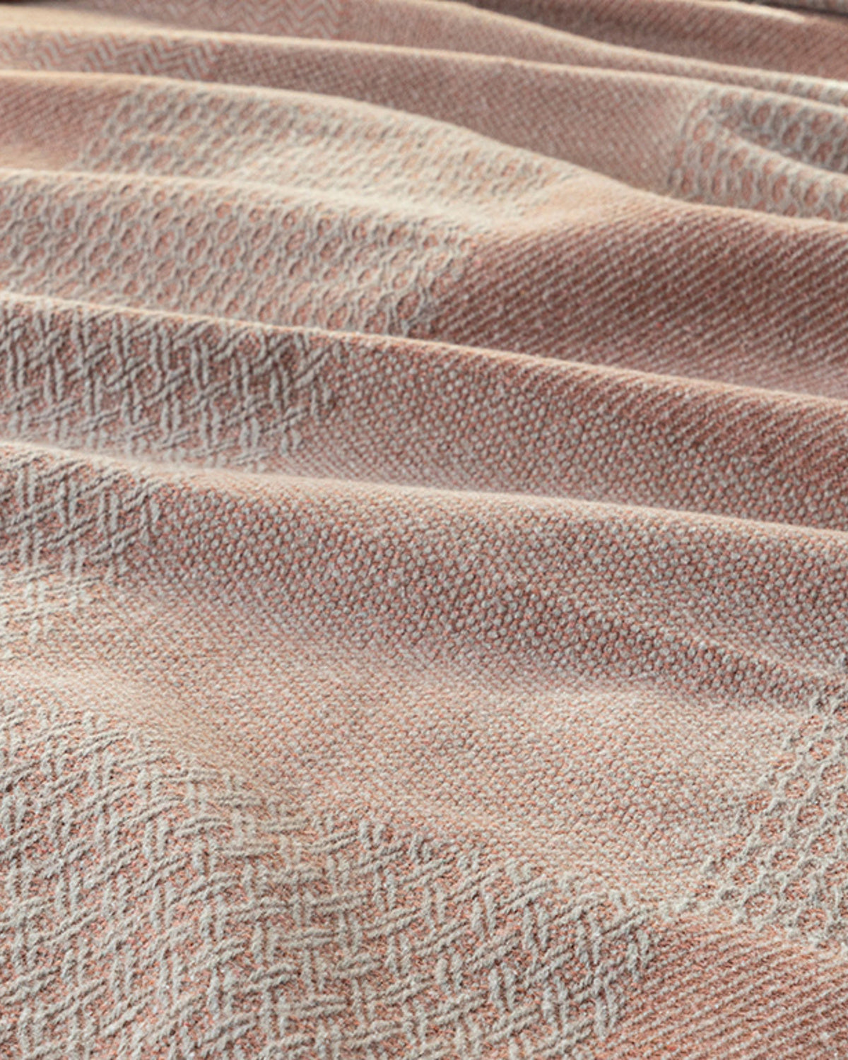 Modern Patch Cotton Double Size Blanket 200x220 cm Powder (view 3)