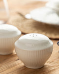 Adria Porcelain Salt and Pepper Shaker 7.5x7.5x6 cm White