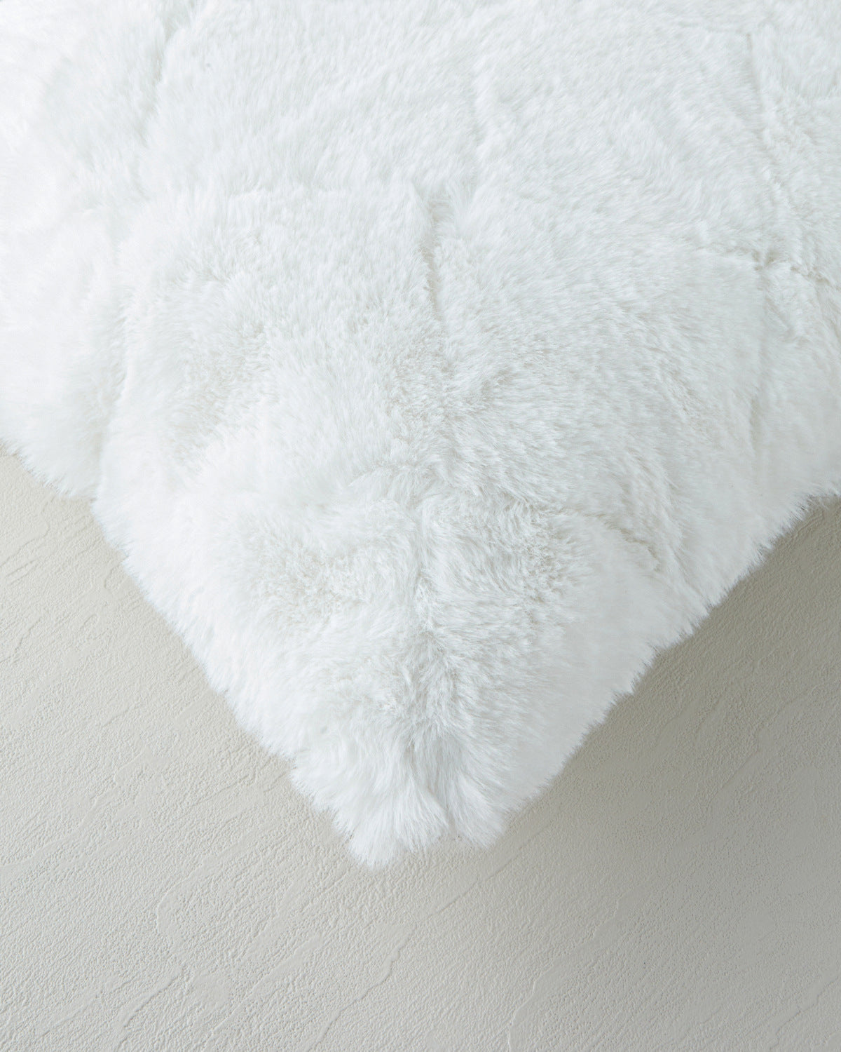 Soft Touch Rabbit Plush Toss Pillow Cover 45x45 cm - Powder (view 3)