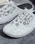 Small Flowers Felt Women House Slippers 37 Anthracite (view 2)