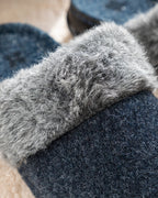 Pureness Felt Women House Slippers Navy Blue - 37 (view 2)
