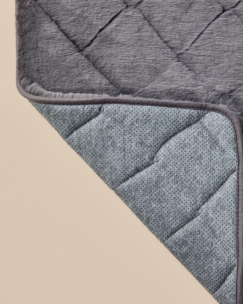 Soft Touch Rabbit Plush Carpet 80x150 cm Anthracite (view 2)