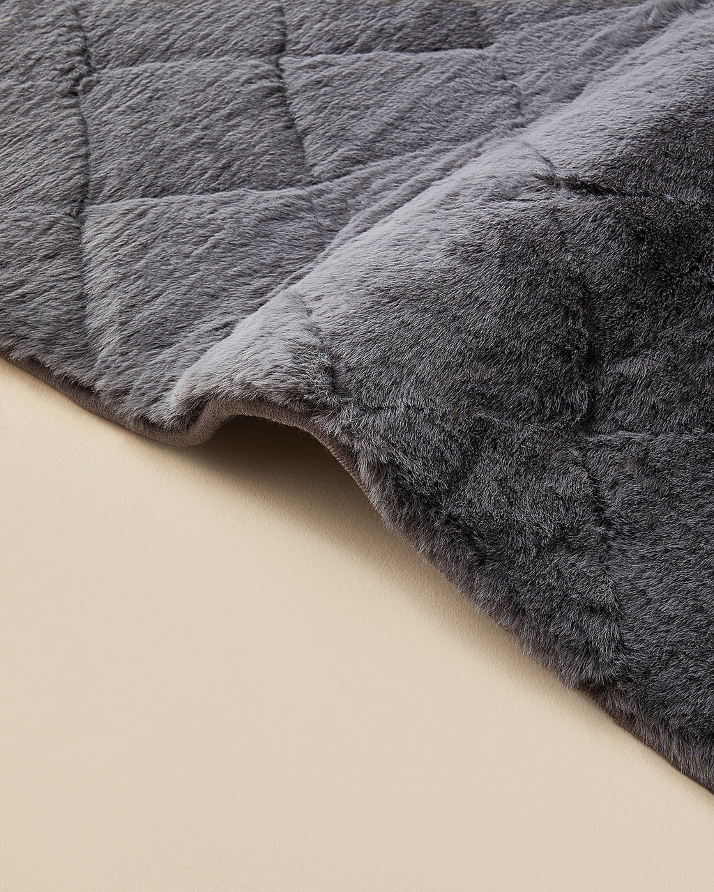 Soft Touch Rabbit Plush Carpet 80x150 cm Anthracite (view 3)