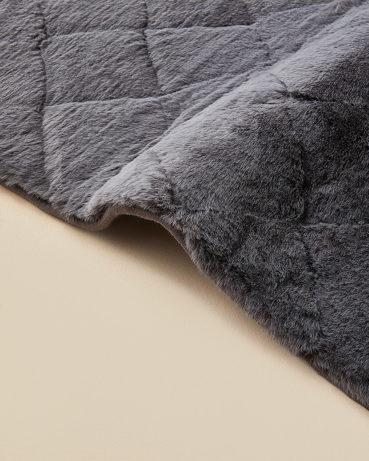 Soft Touch Rabbit Plush Carpet 80x150 cm Anthracite (view 3)