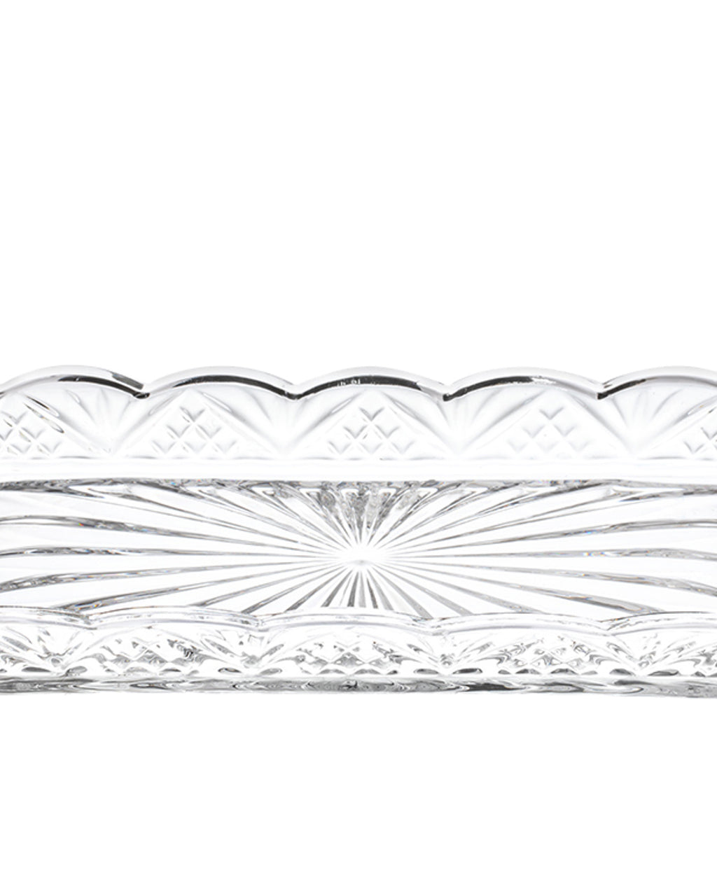 Cross Glass Rectangular Plate 25 cm Transparent (view 4)