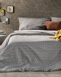 Deltoid Cotton Double Size Duvet Cover Set 200x220 cm Gray