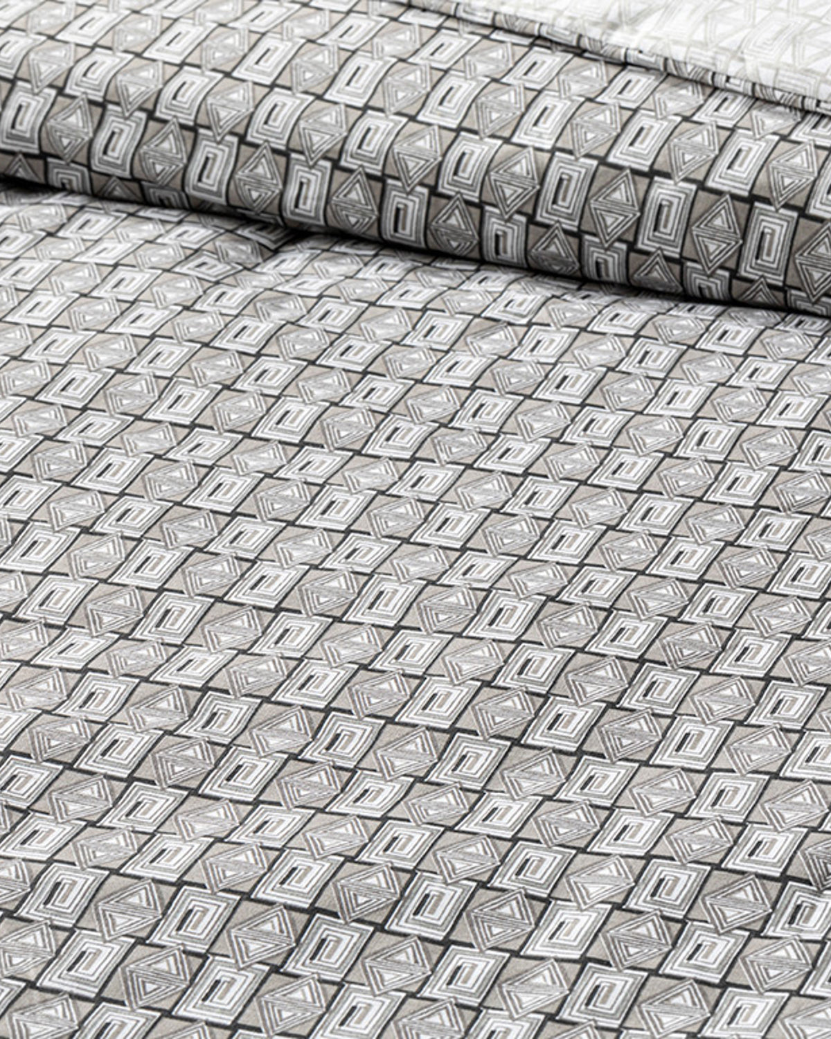 Deltoid Cotton Double Size Duvet Cover Set 200x220 cm Gray (view 4)