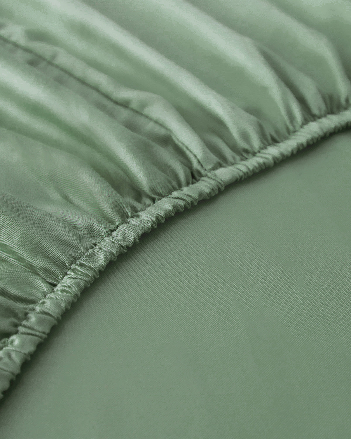 Plain Cotton Fitted Sheet Green Almond (view 8)