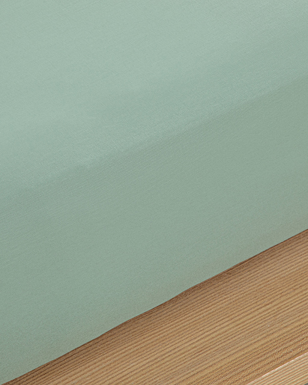 Plain Cotton Fitted Sheet Green Almond (view 10)