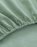 Plain Cotton Fitted Sheet Green Almond (view 11)
