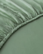 Plain Cotton Fitted Sheet Green Almond (view 19)