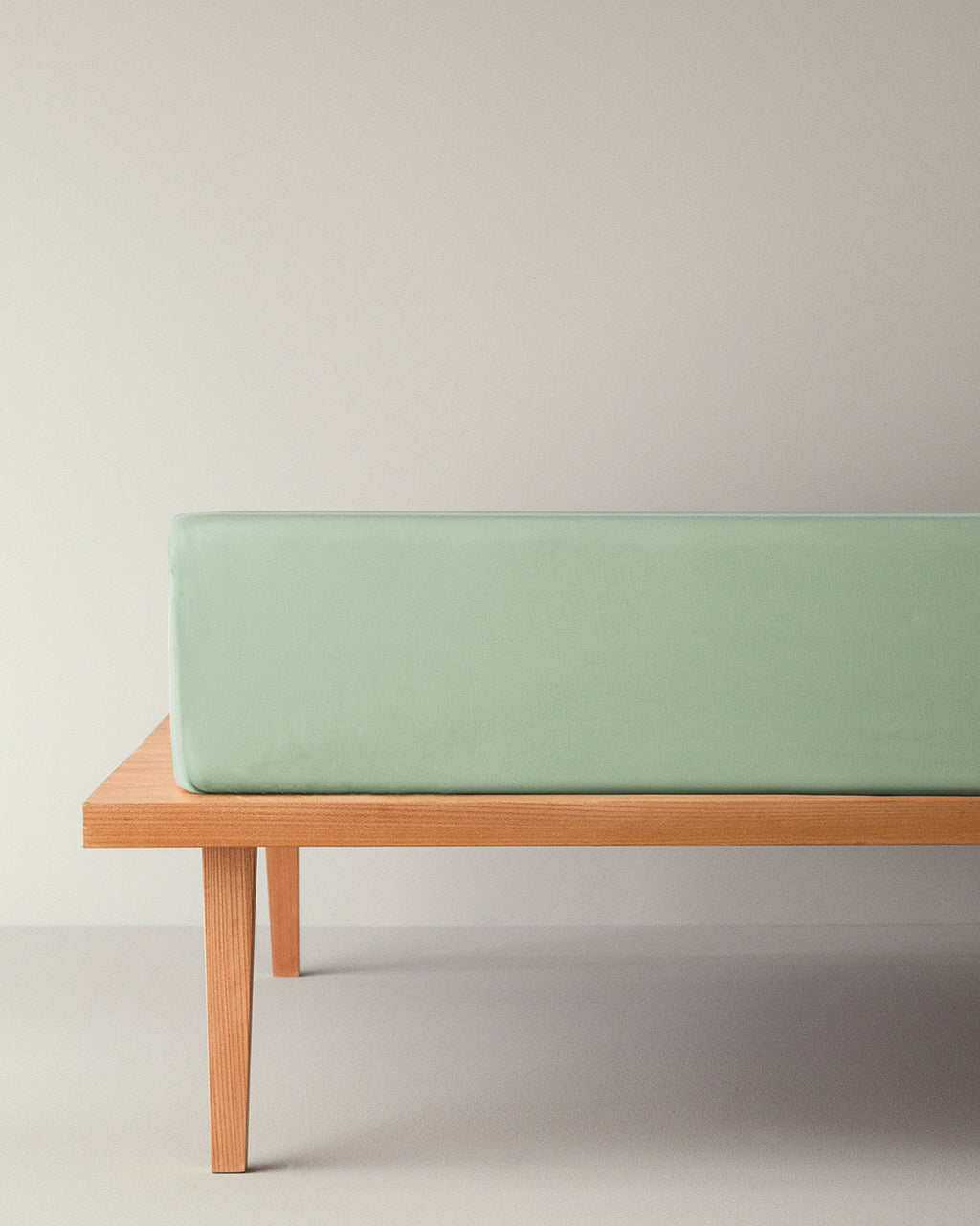 Plain Cotton Fitted Sheet Green Almond (view 28)