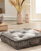 Malta Square Velvet Decorative Cushion Pad 60x60x14 cm Anthracite