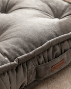 Malta Square Velvet Decorative Cushion Pad 60x60x14 cm Anthracite (view 2)