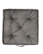 Malta Square Velvet Decorative Cushion Pad 60x60x14 cm Anthracite (view 4)
