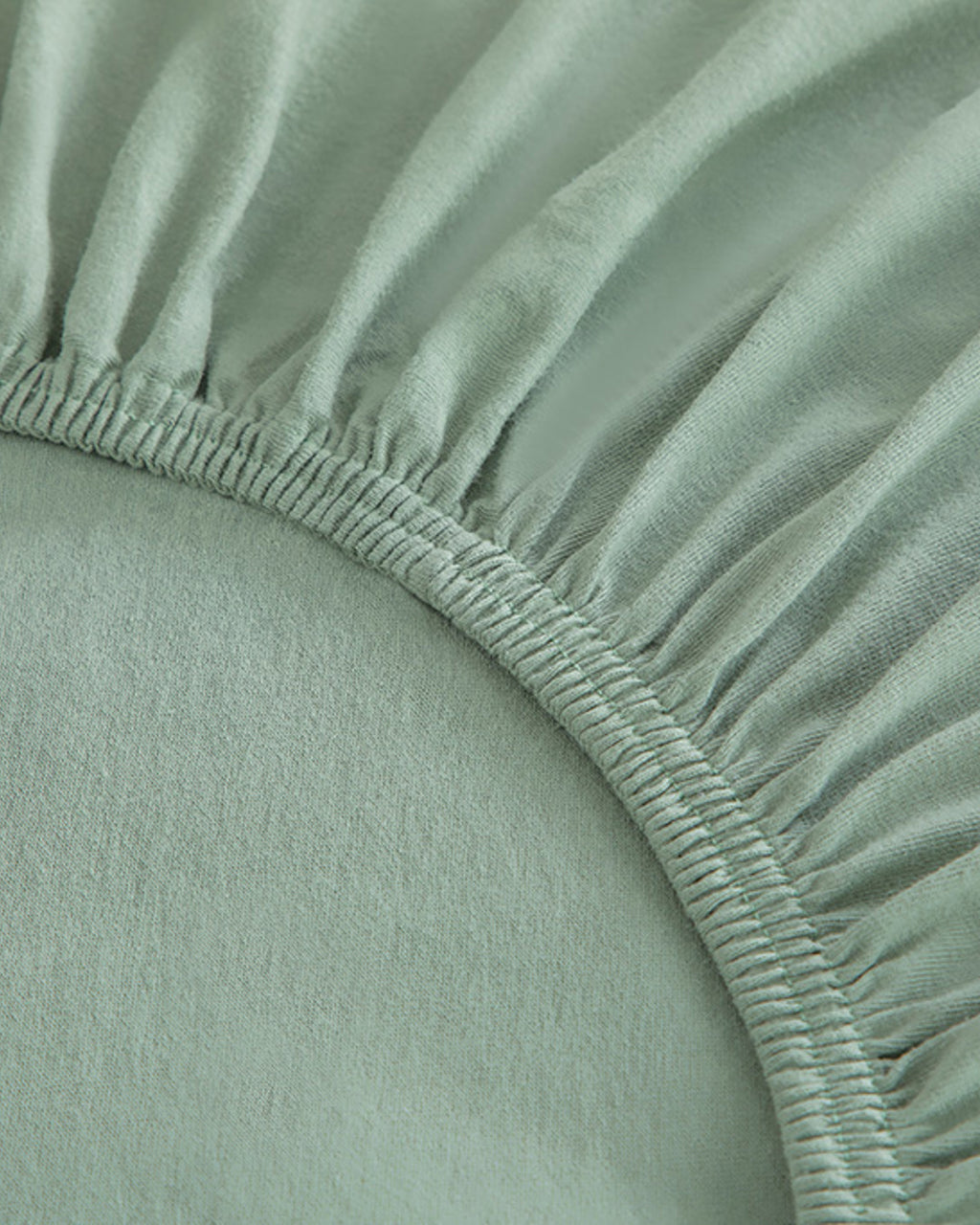 Plain Combed Cotton Single Size Fitted Sheet Set 100x200 cm Green Almond (view 3)