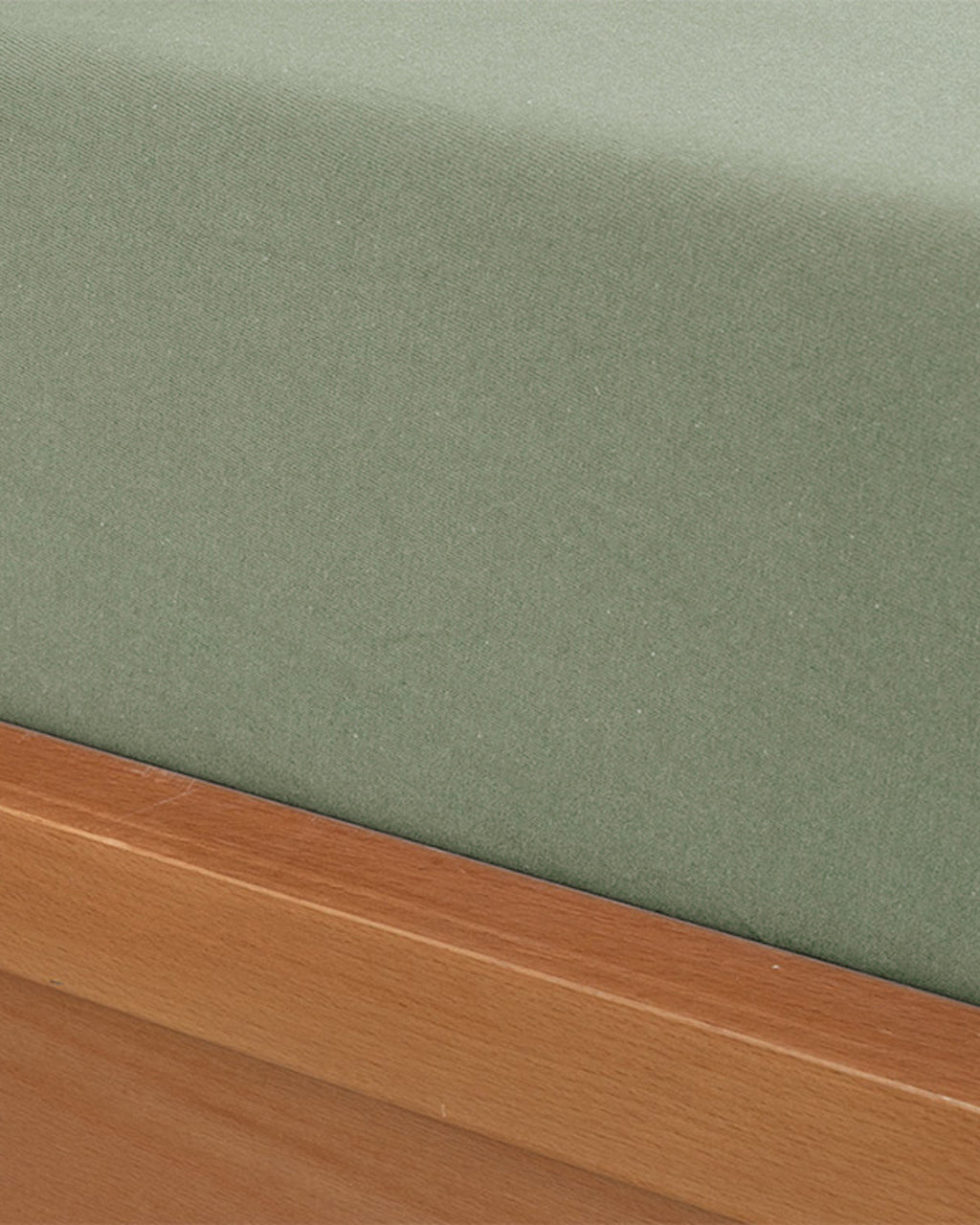 Plain Combed Cotton Single Size Fitted Sheet Set 100x200 cm Green Almond (view 5)