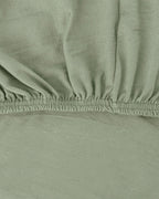 Plain Combed Cotton Single Size Fitted Sheet Set 100x200 cm Green Almond (view 6)