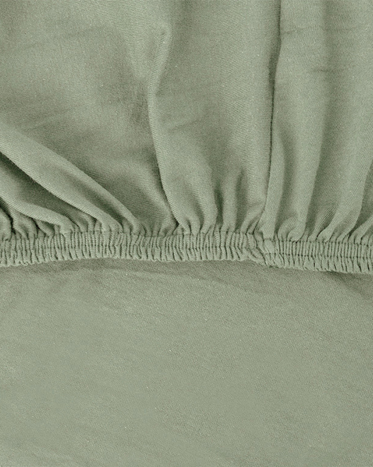 Plain Combed Cotton Single Size Fitted Sheet Set 100x200 cm Green Almond (view 6)