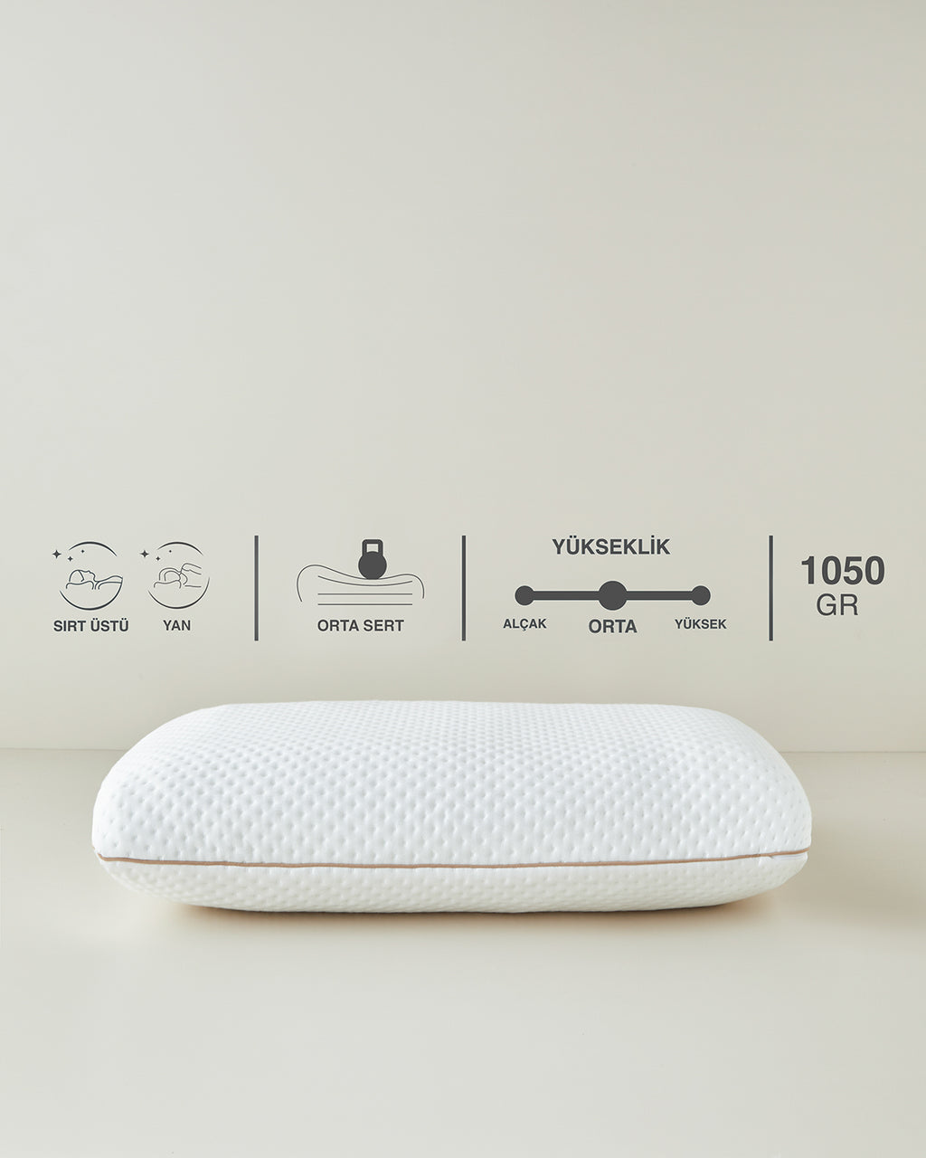 Sensitive Visco Pillow 60x40x16 cm White (view 3)