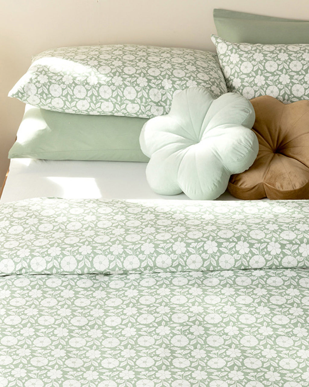 Parterre Cotton Double Size Duvet Cover Set 200x220 cm Green (view 2)