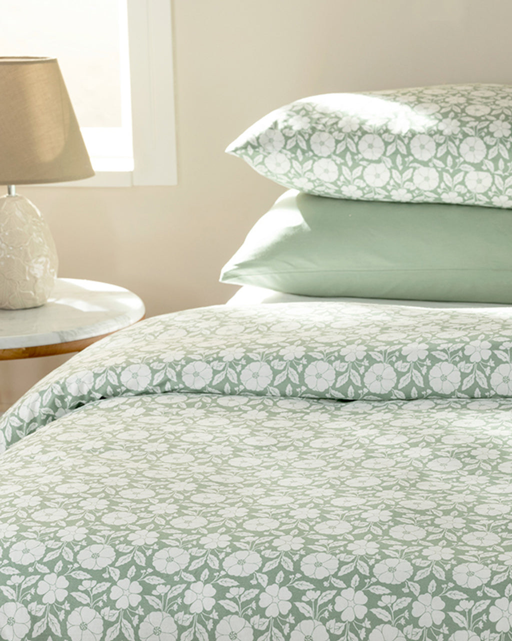 Parterre Cotton Double Size Duvet Cover Set 200x220 cm Green (view 3)