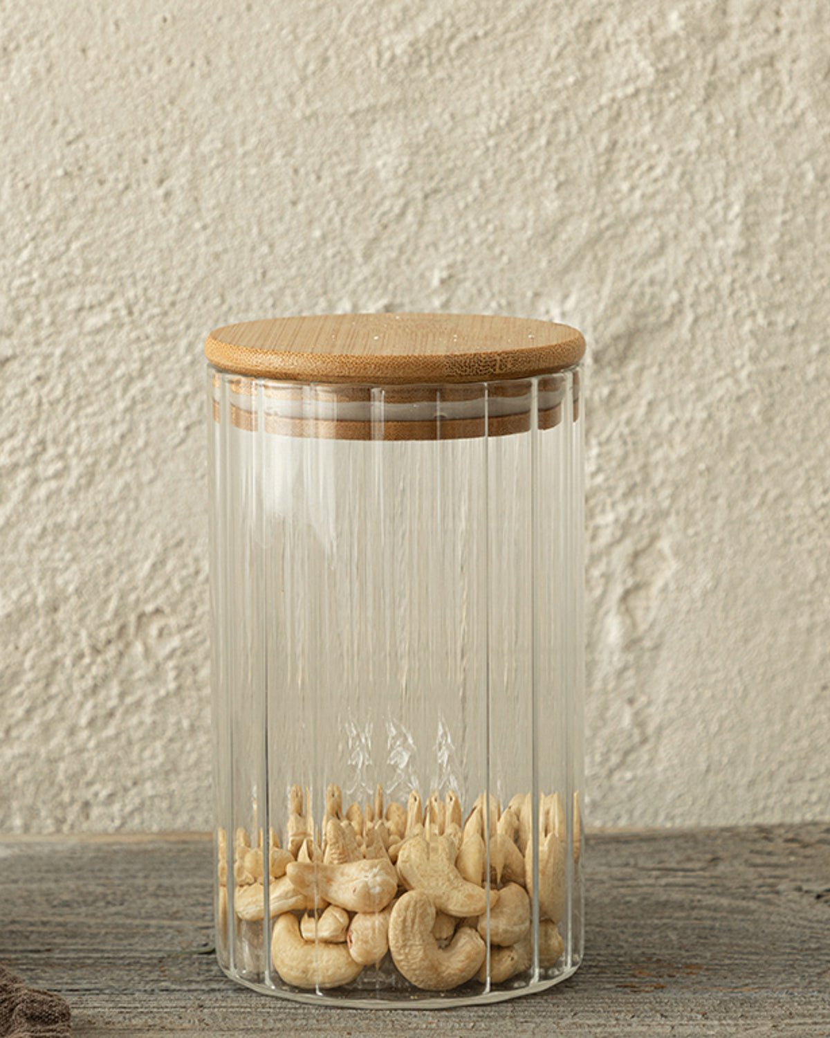 Knit Borosilicate Glass Jar 750 ml Transparent