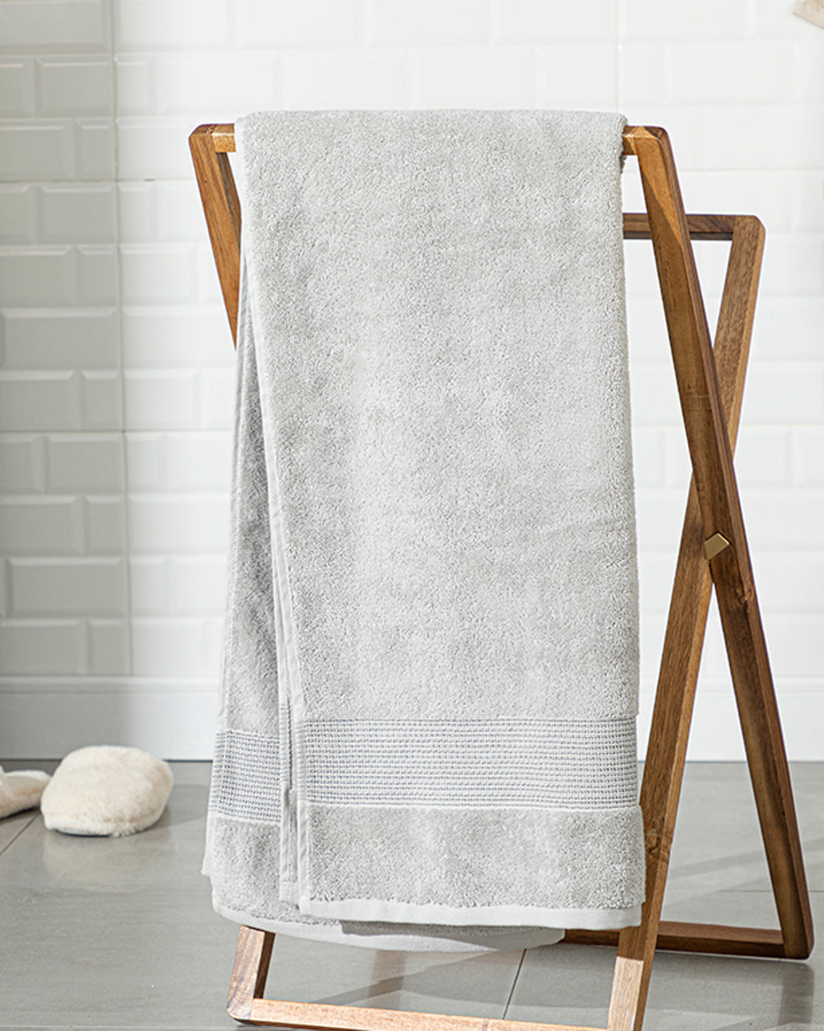 Deluxe Cotton Low Twist Bath Towel 70x140 cm - Gray