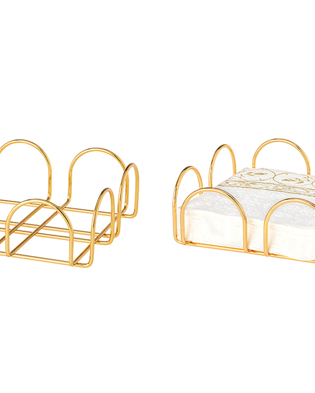 Regent Metal Napkin Holder 18x18 cm Gold (view 3)
