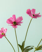 Daisy Bouquet Green Single Branch Artificial Flower 62 cm - Violet (view 2)