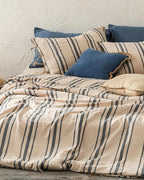Anchor Hitch Part Wash Single Size Duvet Cover Set 160x220 cm Beige - Indigo