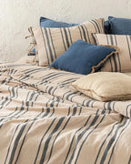Anchor Hitch Part Wash Single Size Duvet Cover Set 160x220 cm Beige - Indigo (view 2)