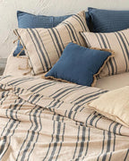 Anchor Hitch Part Wash Single Size Duvet Cover Set 160x220 cm Beige - Indigo (view 3)
