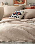 Bowline Part Wash Single Size Duvet Cover Set 160x220 cm Beige - Terracotta