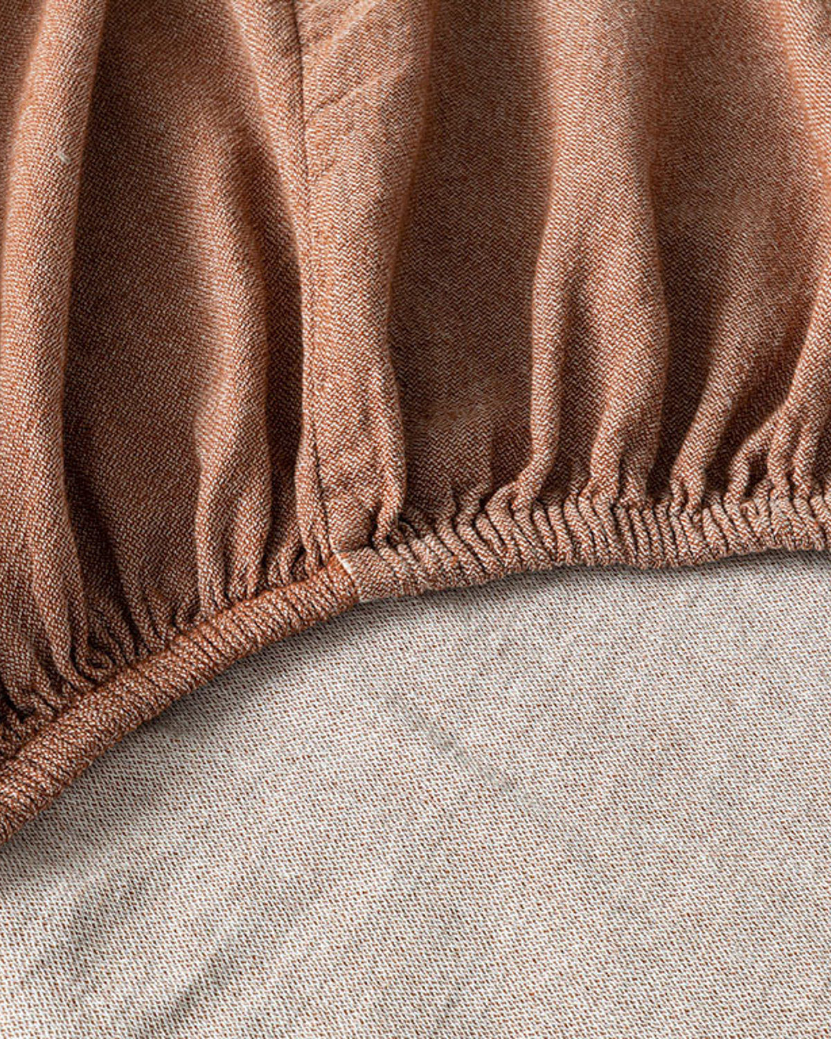 Bowline Part Wash Single Size Duvet Cover Set 160x220 cm Beige - Terracotta (view 4)