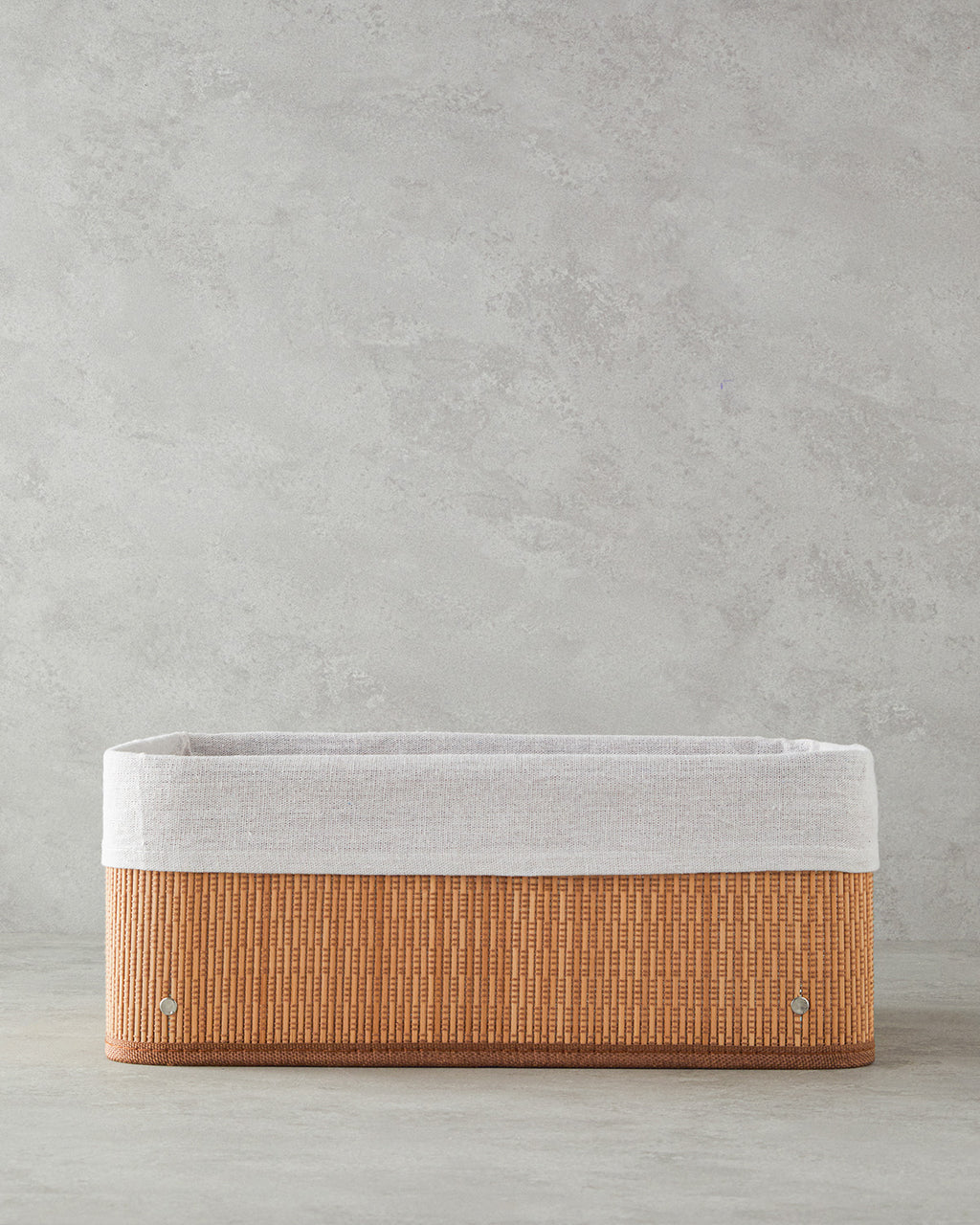 Gina Bamboo Basket 40x30x16 cm - Light Brown