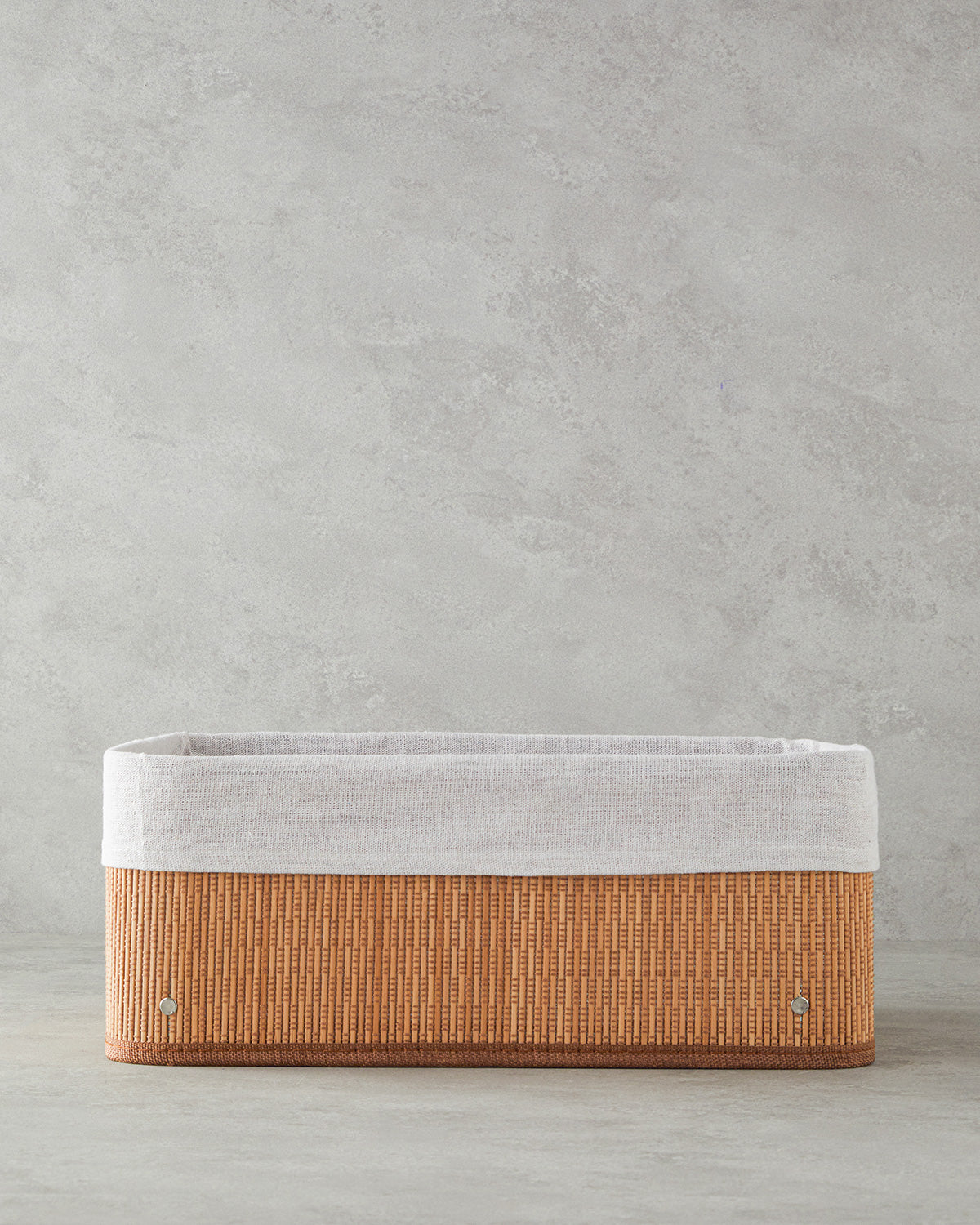 Gina Bamboo Basket 40x30x16 cm - Light Brown