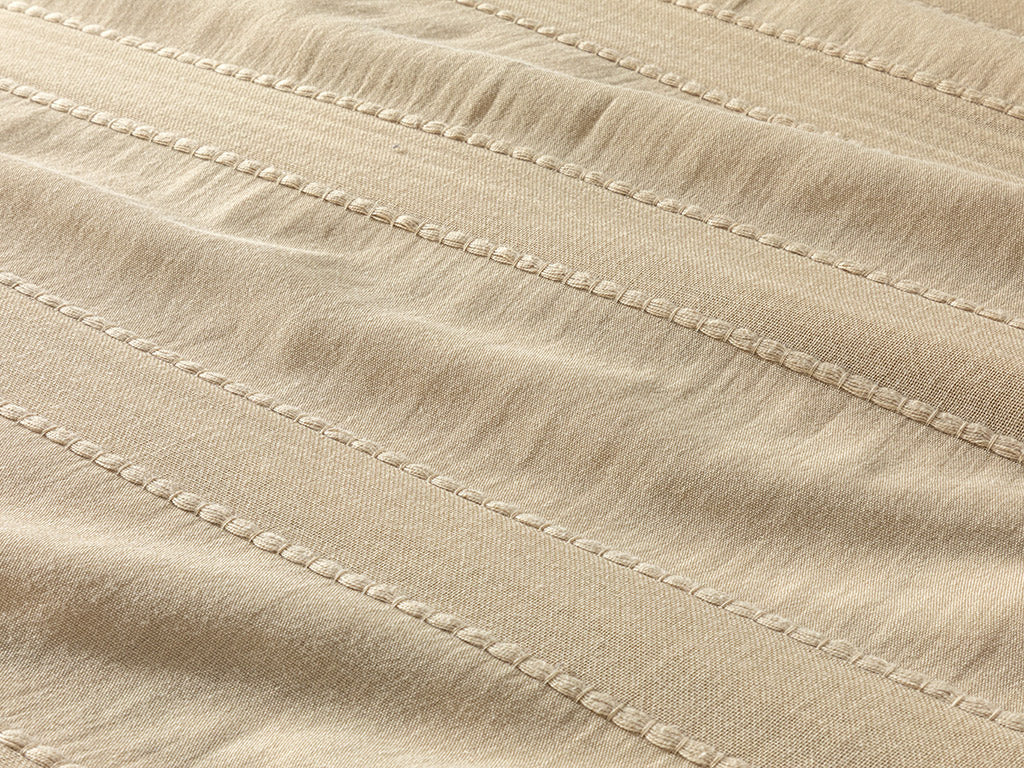 Essence Muslin Bed Spread - Beige, Ecru & White - Ecru - Single 160x240 cm (view 2)