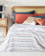 Essence Muslin Bed Spread - Beige, Ecru & White (view 5)