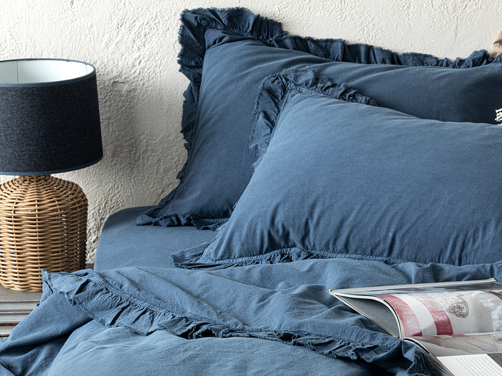 Sandy Antique Paint Double Size Duvet Cover Set 200x220 cm Indigo (view 3)