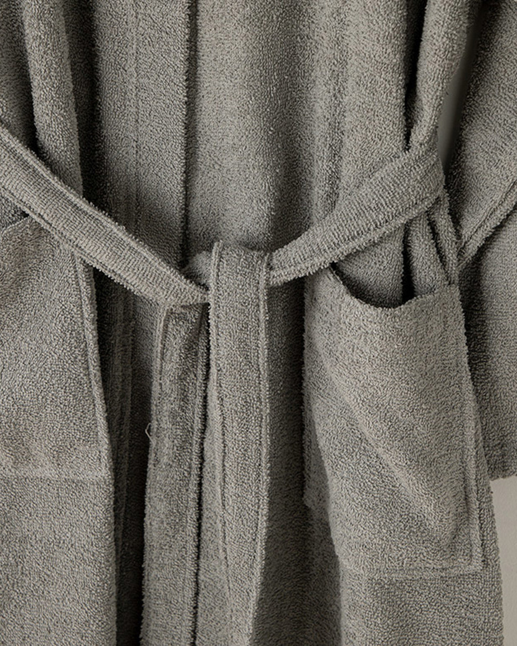 Plain Cotton Set Bathrobe Set S-M Dark Gray (view 3)