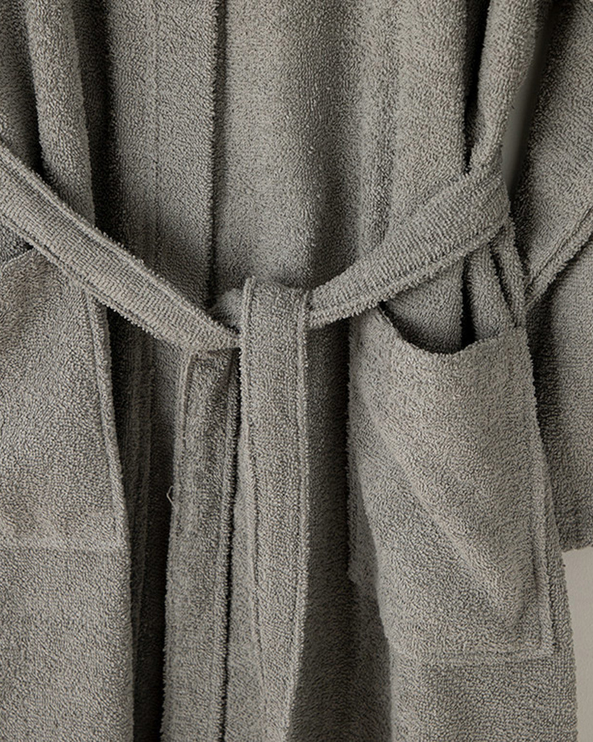 Plain Cotton Set Bathrobe Set S-M Dark Gray (view 3)