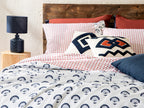 Euphoria Cotton Duvet Cover Set Indigo - Terracotta (view 7)