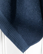 Plain Cotton Bathrobe S-M Navy Blue (view 5)