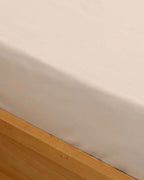 Plain Cotton Small Single Flat Sheet 140x200 cm Coffee Foam (view 2)