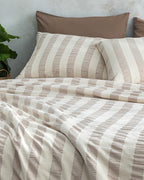 Billowy Emboss Double Size Duvet Cover Set 200x220 cm Beige (view 2)