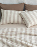 Billowy Emboss Double Size Duvet Cover Set 200x220 cm Beige (view 4)